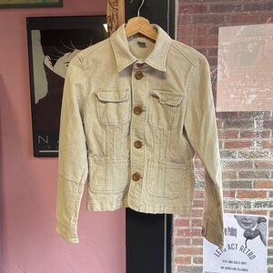 Tulle Beige Button-Up Jacket